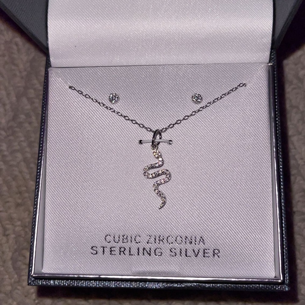 Snake Earring and Necklace Set